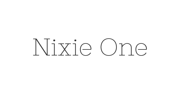 Nixie One font thumb